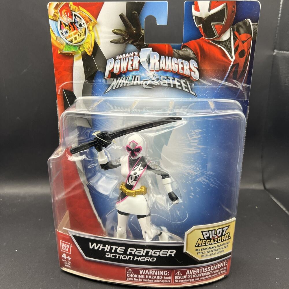 Power Rangers Ninja Steel White Ranger Figure 43705 Hayley Foster